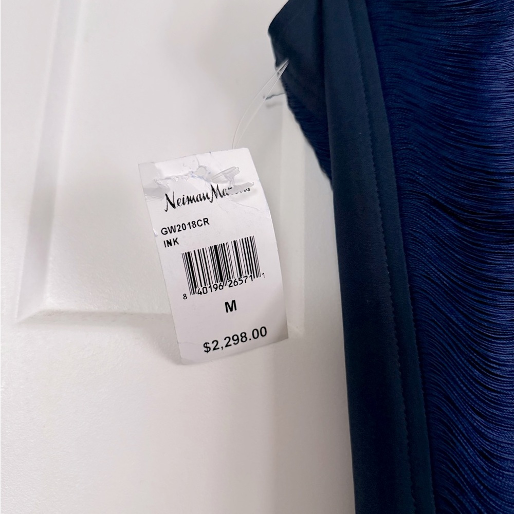 Cult Gaia Renata Fringe Gown Ink Navy Blue NEW with tags - Picture 9 of 13